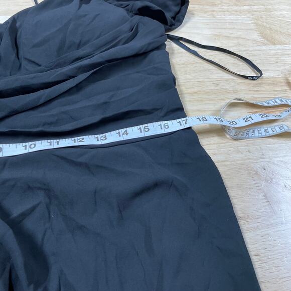 City Chic NWT Entwine Tulip Drape Maxi Dress Black Size 16 V-Neck Off Shoulder - Picture 8 of 13